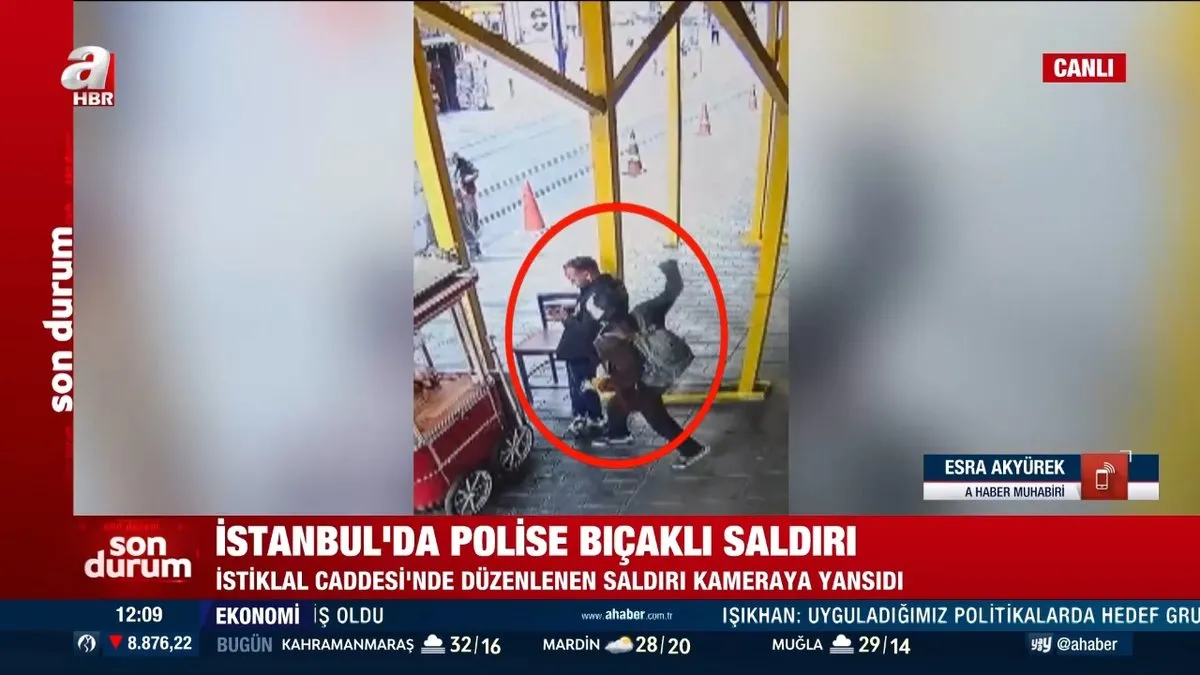 İstanbul’da dehşet anları! Saldırgan polis memurunu boynundan bıçakladı