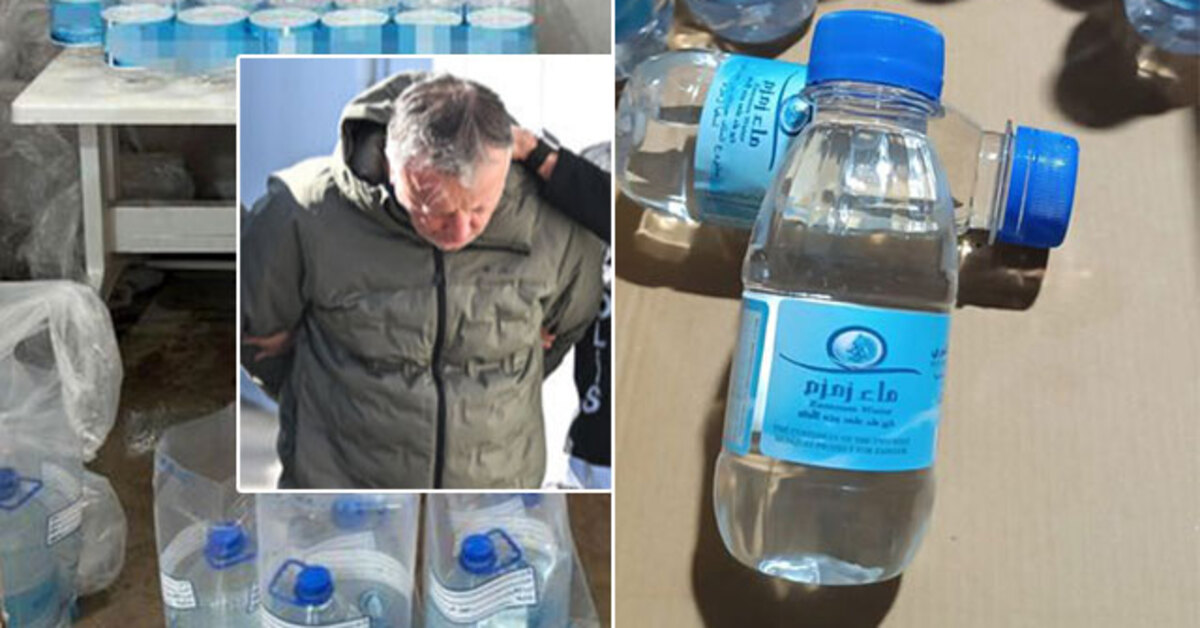 Zem zem suyunu musluk suyuyla karıştırıp çoğaltmış! Zem zem suyuna aroma da koymuş!